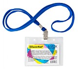 Бейдж горизонтальный 60*90мм Silwerhof на шнурке