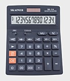 Калькулятор SKAINER SK-114 чёрный 14-разряд 2пит. 140*176*45мм настольный