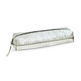 Пенал Феникс "Серебряный" 1отд. иск.кожа,молния