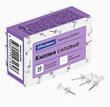 Кнопки силовые OfficeSpace 50шт карт. упак., прозрачные шляпки