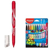 Фломастеры 12цв Maped "Jungle" утолщенные, смываемые, карт.упак.