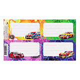 Наклейки на тетрадь "Авто" 11*17см 2вида