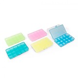 Коробка для шв.принадл. Gamma ОМ-042 розовый/прозрачный пластик 17,7*10,2*2,3см