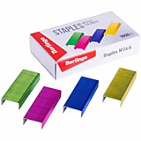 Скобы для степлера №24 Berlingo цветные