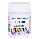 Краска по ткани акриловая 50мл Белая Decola