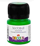 Краска акриловая ЗХК "Декола" 20мл глянцевая Зеленая светлая