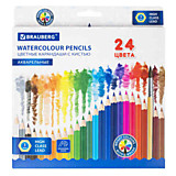 Карандаши 24цв Brauberg акварельные классические мягкие с кистью