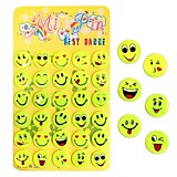 Значок светоотражающий "Смайл желтый" 45мм