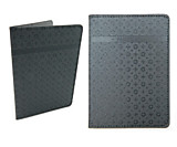 Обложка для паспорта PASSPORT серый мерцающий, тиснение орнамент