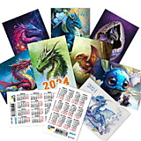 Календарь карманный 2024г ассорти Квадра