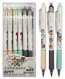 Ручка Шпион "Пиши стирай" "Друзья" (син) ST наконечник, 0.5мм, автоматическая, корпус с рисунком