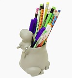 Стакан д/канц. принадлежн. deVente "Акула, Бегемот" пластик, ассорти