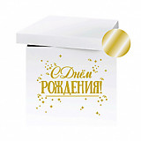 Наклейка "С Днем Рождения!" Золото 42*30см