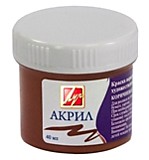 Краска акриловая Луч 40мл коричневая художественная