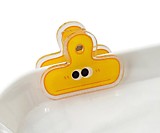 Зажим для бумаг 43*34мм желтый, акриловый