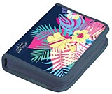 Пенал Limpopo "Magical Tropics" 2ств. средний, с наполнением