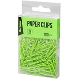 Скрепки 28мм 100шт Berlingo зеленые ПВХ упак.