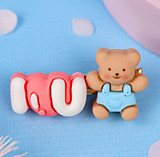 Заколка для волос "I love you bear"