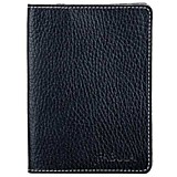 Обложка д/автодок. Fabula "Blackwood" черн.,натур.кожа