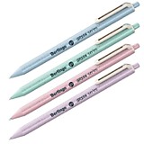 Ручка автомат.Berlingo "Green Series" 0,7мм, синяя, корпус ассорти 