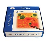 Краски акриловые Гамма "Лицей" 16цв 20мл карт.упак.