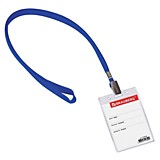 Бейдж вертикальный 60*90мм Brauberg, на синей ленте 45см