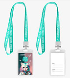 Бейдж вертикальный 11,2*7cм deVENTE "Miracle" школьный пластиковый, прозрачный, ПВХ, на цв.ленте