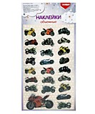 Наклейки "Мотоциклы" 21*10см 24шт объемные ПВХ CM-7003