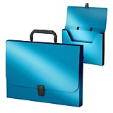 Портфель Erich Krause "Matt Ice Metallic" голубой, пластиковый