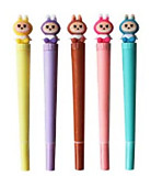 Ручка гелевая, СИНЯЯ, игольчатый пиш. узел 0,5мм цветной пластик.корпус, сменный стержень, ассорти