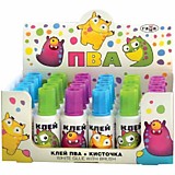 Клей ПВА 20гр Гамма "Тося, Бося, Зося" с кисточкой