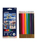 Карандаши 12цв deVente "Triolino Ultra 4М" карт.упак., диам.грифеля 3мм, акварельные, с кисточкой