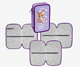 Пенал deVente "Funny Tales" 20,5*12см, трехстворчатый прямоугольный, на молнии, картон с покрытием