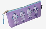 Пенал deVente "Wi-Fi Unicorn" 21*8*3,5см треугольный, на молнии, силиконовый