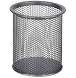 Подставка-стакан СТАММ, металлическая, круглая, серебристая		