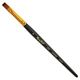 Кисть Синтетика, под колонок №8 Roubloff плоская, короткая ручка