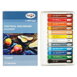 Пастель 12цв Гамма "Студия" масляная, картон. упаковка