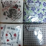 Салфетки 50шт 24*24см Vintage с рисунком Кристалл