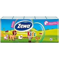 Платочки бумажные Zewa "Kids" 10шт