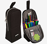 Пенал deVente "Private" 210*90*60мм черный, текстильный