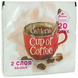 Салфетки 20шт 33*33см "Кофе" (2сл.) Лилия 