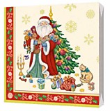 Салфетки 50шт 24*24см "Подарки Деда Мороза" 2-х сл