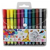 Фломастеры 12цв deVente "Trio Jumbo" утолщен.,трехгран.