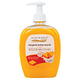 Мыло-крем жидкое 500мл ЗОЛОТОЙ ИДЕАЛ "Мед и молоко" дозатор