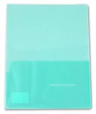 Папка-уголок А4 Бюрократ 0.18мм зеленый, 2кармана