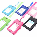 Бейдж вертикальный 11*7см deVENTE "Ergonomic" школьный, с дополнит. отсеком на молнии, искус.кожа