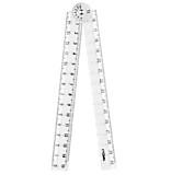 Линейка раскладная 15-30см СТАММ, пластиковая, прозрачная, европодвес			