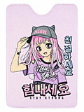 Обложка на пропуск/проездной "Девочка из аниме" ПВХ 