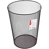Корзина для бумаг 9л Berlingo "Steel&Style" черная, сетчатая метал. 
