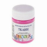 Краска по ткани акриловая 50мл Фуксия Decola